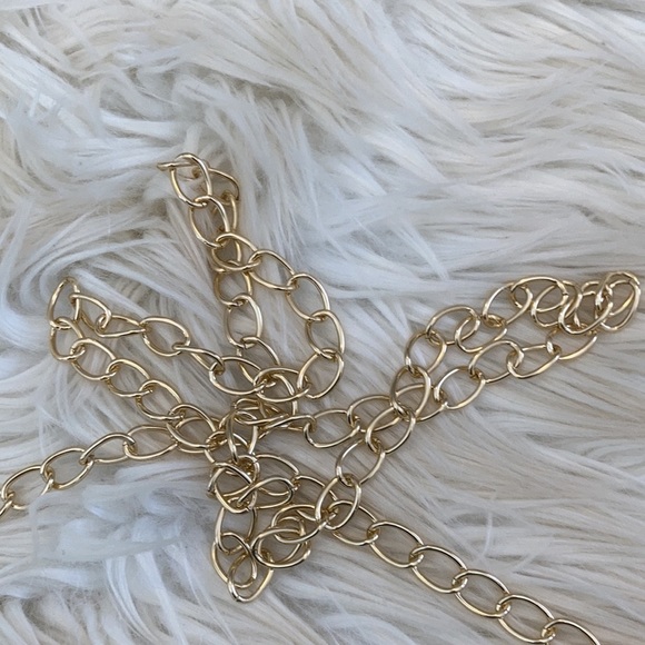 Turquoise blue Crossbody Clutch scalloped gold hardware envelope purse handbag - Picture 10 of 16